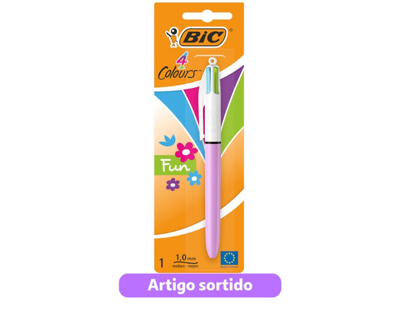 Esferográfica 4 Cores Bic Fashion Cores Sortidas