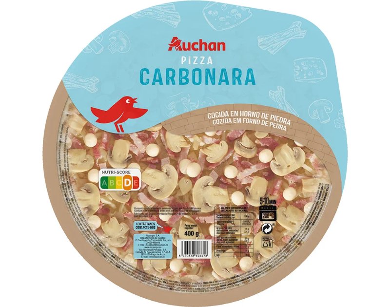 Pizza Carbonara Auchan 400 g