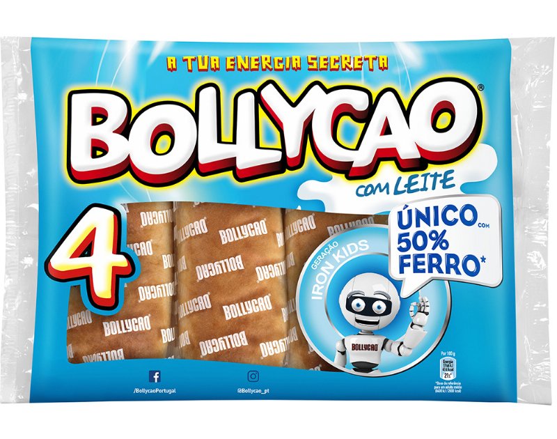 Bolo Bollycao Recheado Com Leite 4Un 228 g