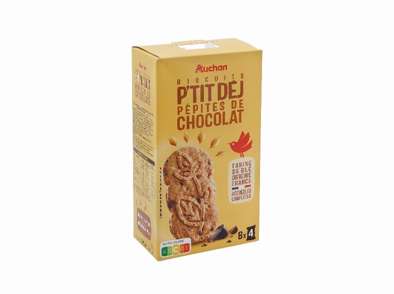 Bolacha Pequeno Almoço Auchan Com Pepitas Chocolate 400 g