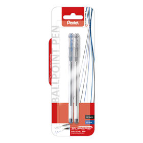 Esferógrafica Bk77 Blister De Tinta Preta E Azul Pentel