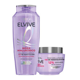 Conjunto Champô E Máscara Hidra Hialurónico L'oréal Paris Elvive 400 ml + 300 ml