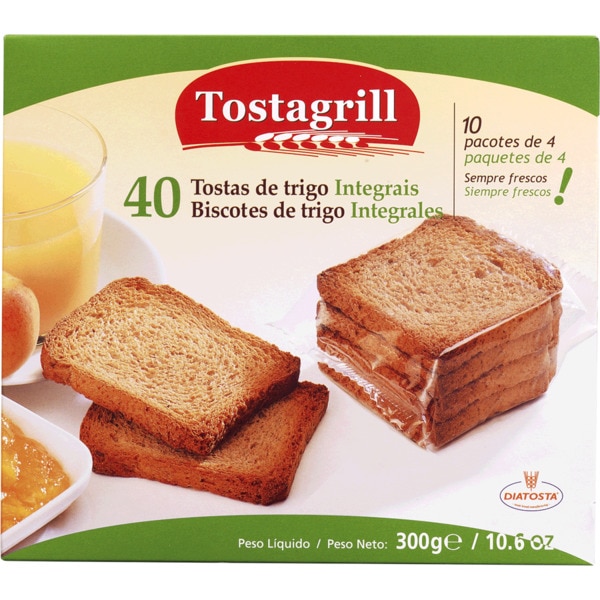 Tostas De Trigo Integral 40 Unidades 300 g