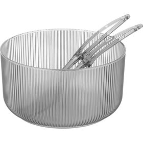 Conjunto Saladeira Com 2 Utensílios Smoke Kasa