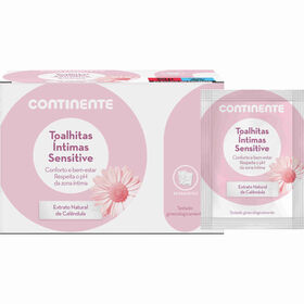 Toalhitas Íntimas Sensitive Saquetas Continente 20 Un