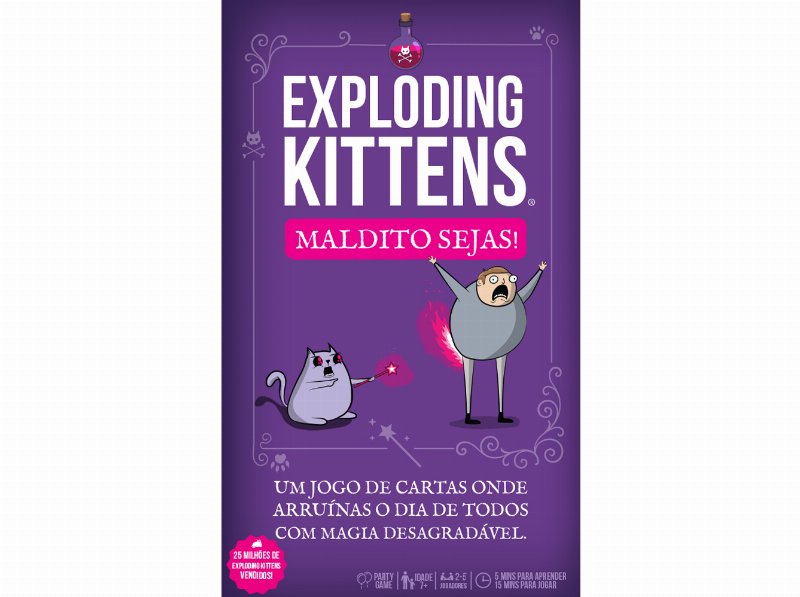 Jogo Tabuleiro Maldito Sejas Mebo Games Exploding Kittens