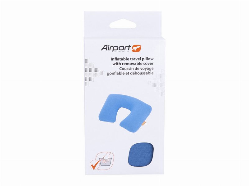 Almofada De Viagem Airport Insufável Azul