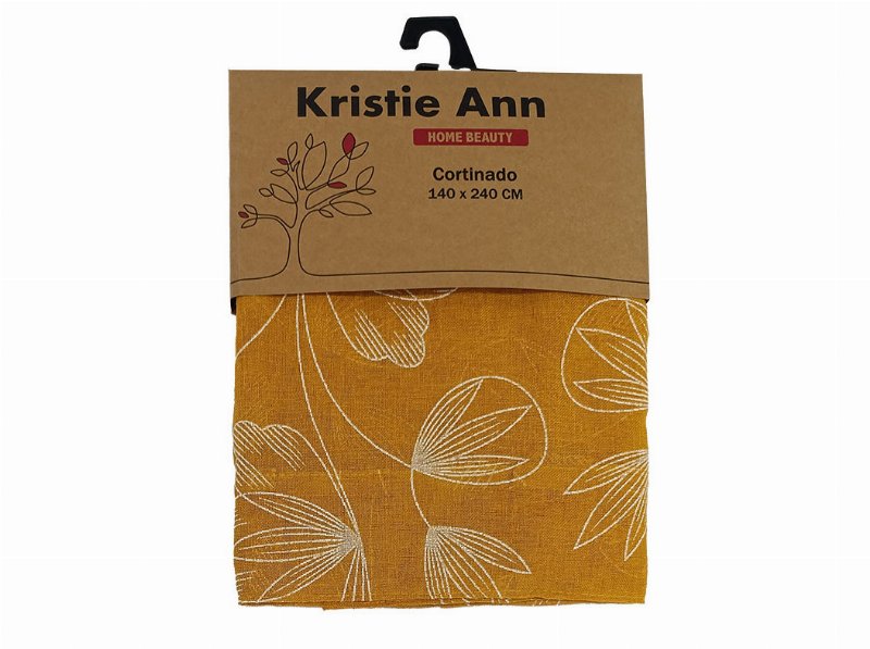 Cortinado Coral Amarelo 140X240 Cm