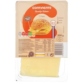 Queijo Edam Fatiado Continente 200 gr