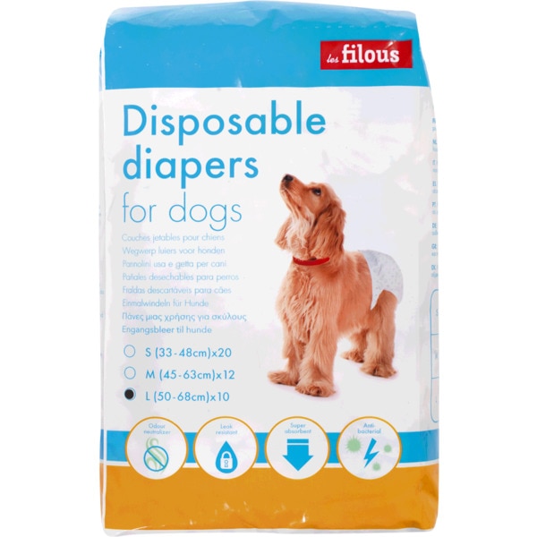 Fraldas Para Cão Tamanho L 10 unidades