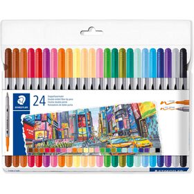 Marcadores De Colorir Ponta Dupla Staedtler 24 Un