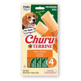 Snack Para Cão Adulto Médio Frango Churu Terrine 4 X 30 gr