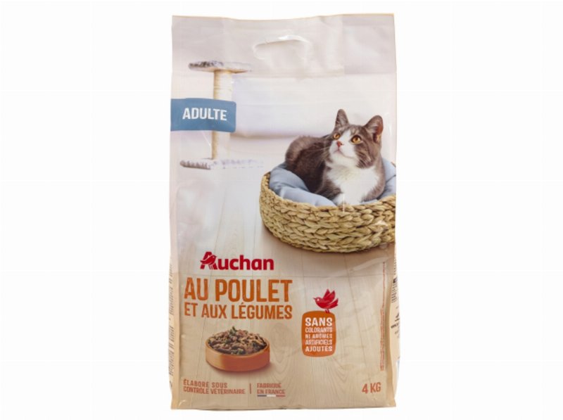 Ração Para Gato Adulto Auchan Frango E Legumes 4 kg