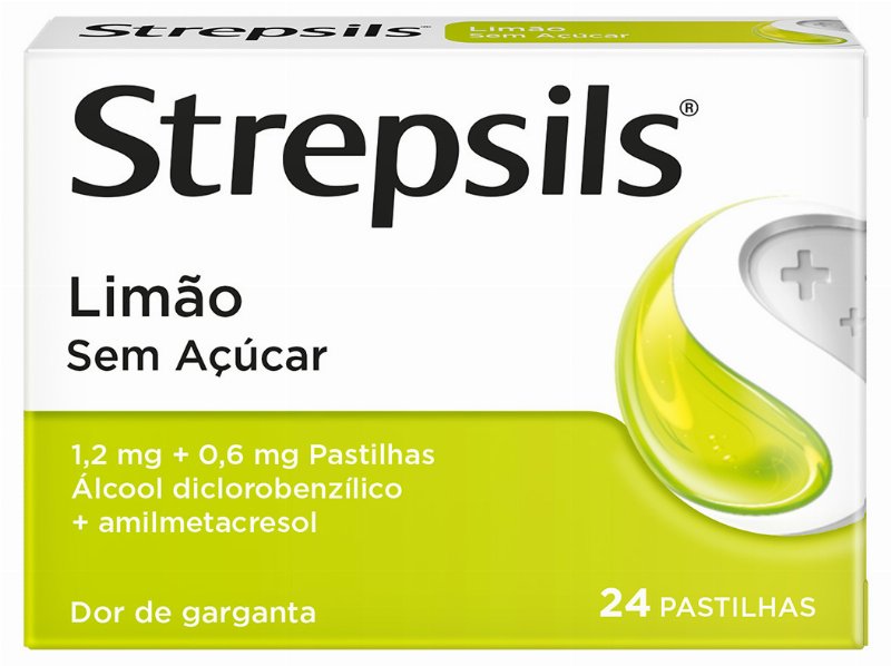 Pastilhas Strepsils Limao Sem Açúcar 24Un