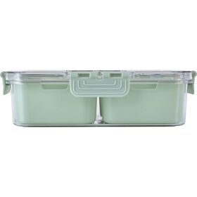 Caixa Hermética Com 4 Compartimentos 23X23X7Cm Verde Kasa