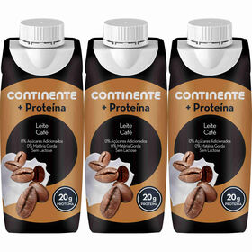 Leite +Proteína Café Sem Lactose Continente 3 X 250 ml