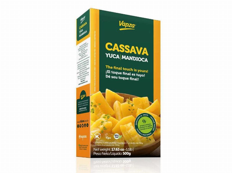 Mandioca Vapza Cozida Ao Vapor Sem Glúten 500 g
