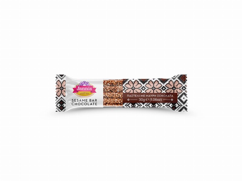 Barras Jannis Sésamo Com Chocolate Preto 30 g