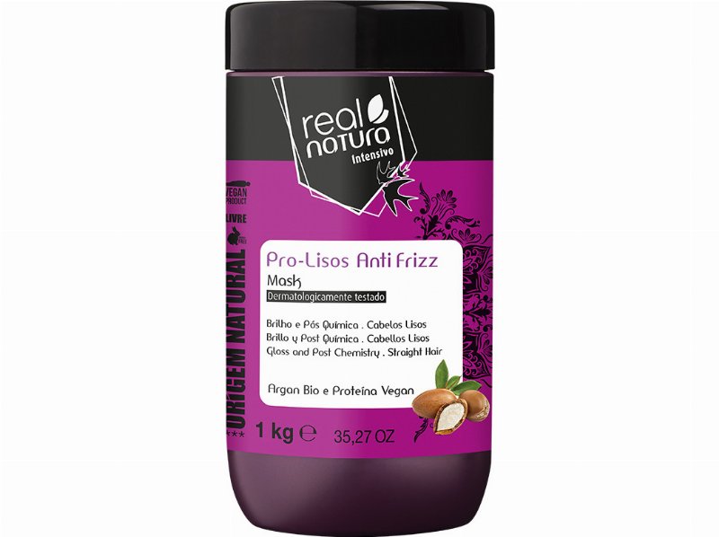 Máscara Sem Sal Real Natura Pro-Lisos Anti Frizz 1 kg