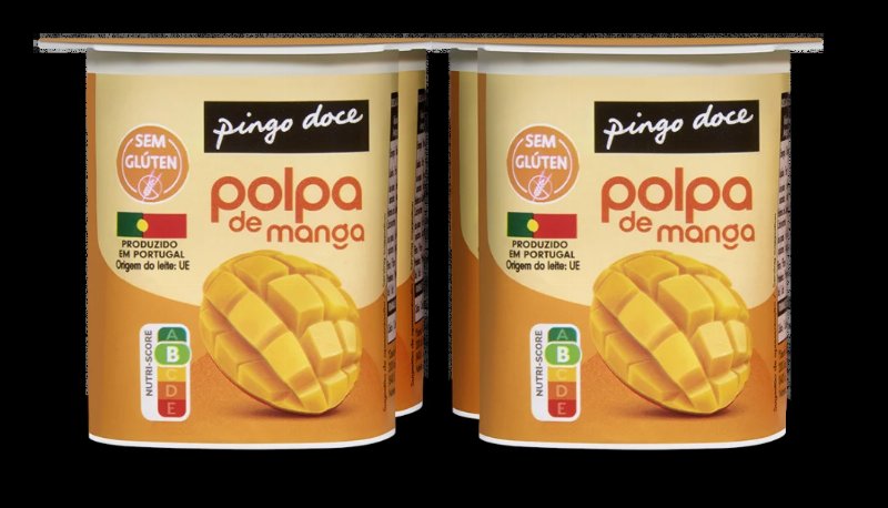 Iogurte Cremoso Polpa De Manga Pack 4 Pingo Doce 0.125Kg