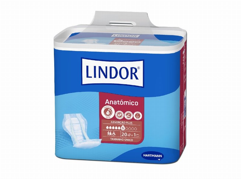 Pensos Incontinência Anatómico Plus Lindor 20Un