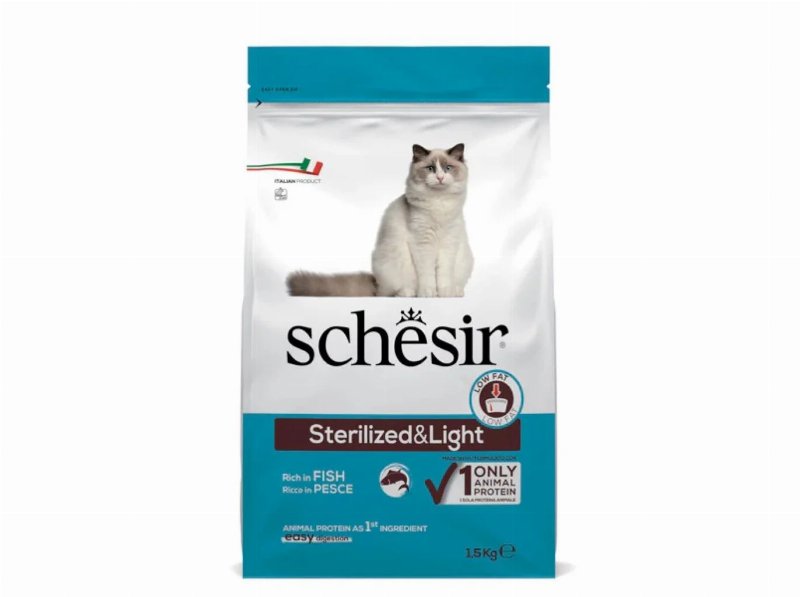 Ração Para Gato Schesir Esterilizado Peixe 1.5 kg