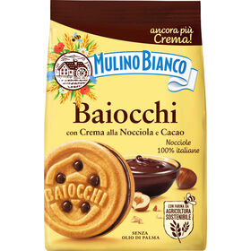 Bolachas Baiocchi Com Recheio De Avelã E Cacau Mulino Bianco 260 gr