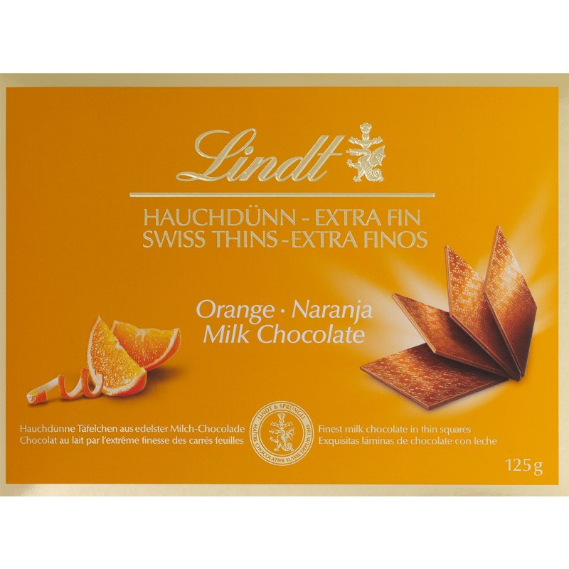 Chocolate De Leite E Laranja Swiss Thins 125 g