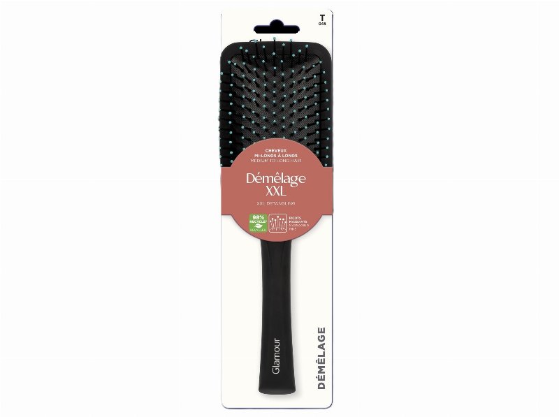 Escova De Cabelo Pneumática Rectangular Raquete Glamour Paris Un