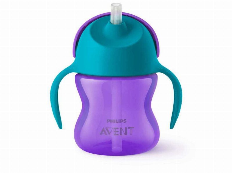 Copo Avent Com Palha E Asas Roxo 9Meses+ 200 ml