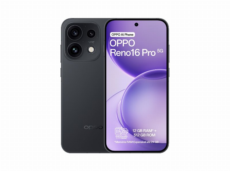 Smartphone Oppo Reno16 Pro 5 g Preto 12/512Gb