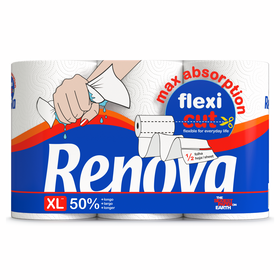 Rolo De Cozinha Flexi Cut Xl Renova 3 Un