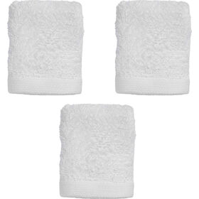 Conjunto De 3 Toalhas Suave 30X30Cm Branco Kasa