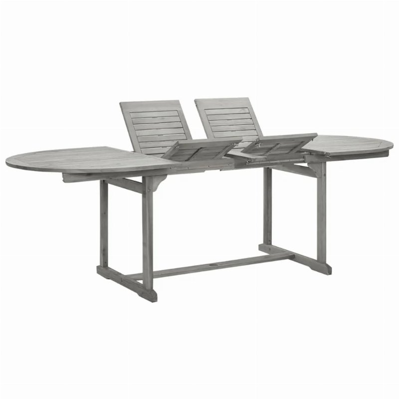 Hkh Mesa De Jantar P/ Jardim (160-240)X Acácia Maciça - Cinzento