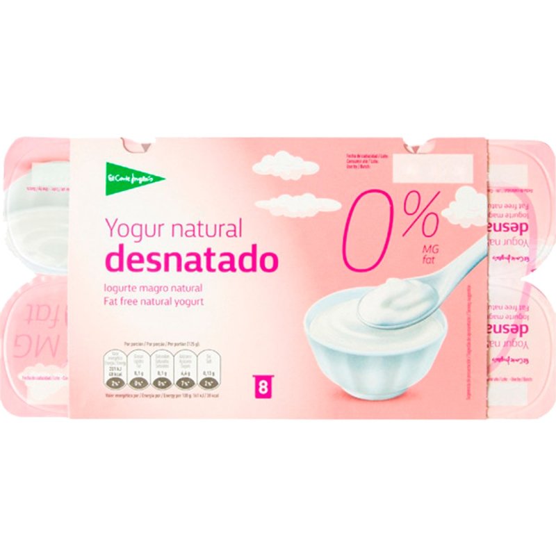 Iogurte Magro Natural 0% Pack 8X12 Unidades 125 g