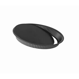 Forma Tarte Fundo Móvel Alumínio 28Cm Preta Chefe Kasa