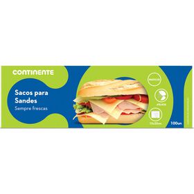 Sacos Para Sandes Continente 100 Un