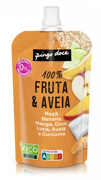 Bolsa De Multifrutos, Aveia E Curcuma Pingo Doce 0.12Kg