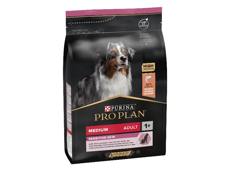 Ração Para Cão Adulto Medio Pro Plan Para Pele Sensível Com Salmão 3 kg