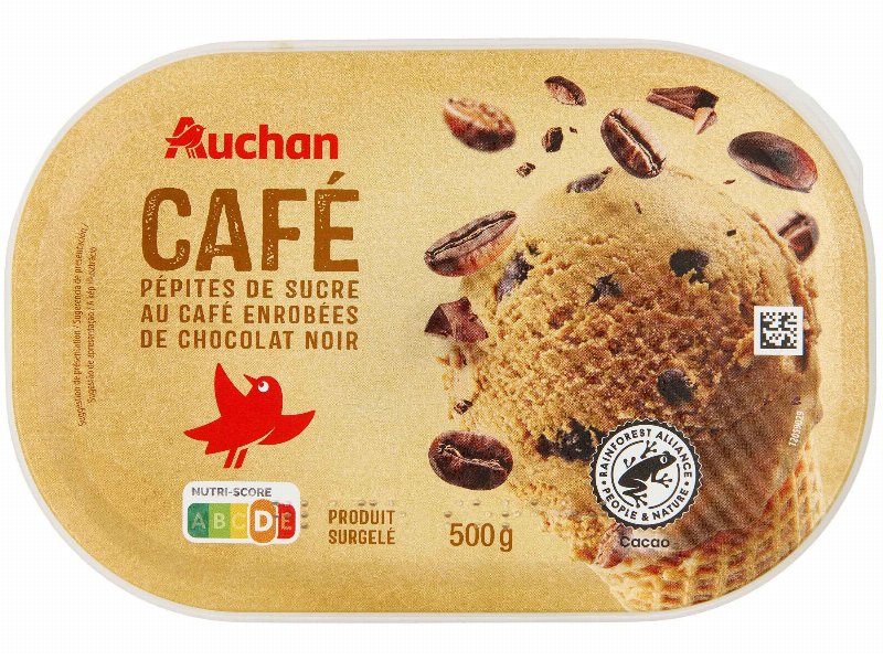 Gelado Auchan Café Com Pepitas Café E Chocolate Preto 1 l