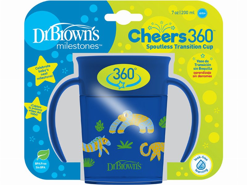 Copo Transição Dr. Brown's 360 C/ Pegas Azul 200 ml 1Un