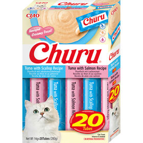 Snack Para Gato Em Líquido Atum E Salmão Churu 20 X 14 g (280 g)