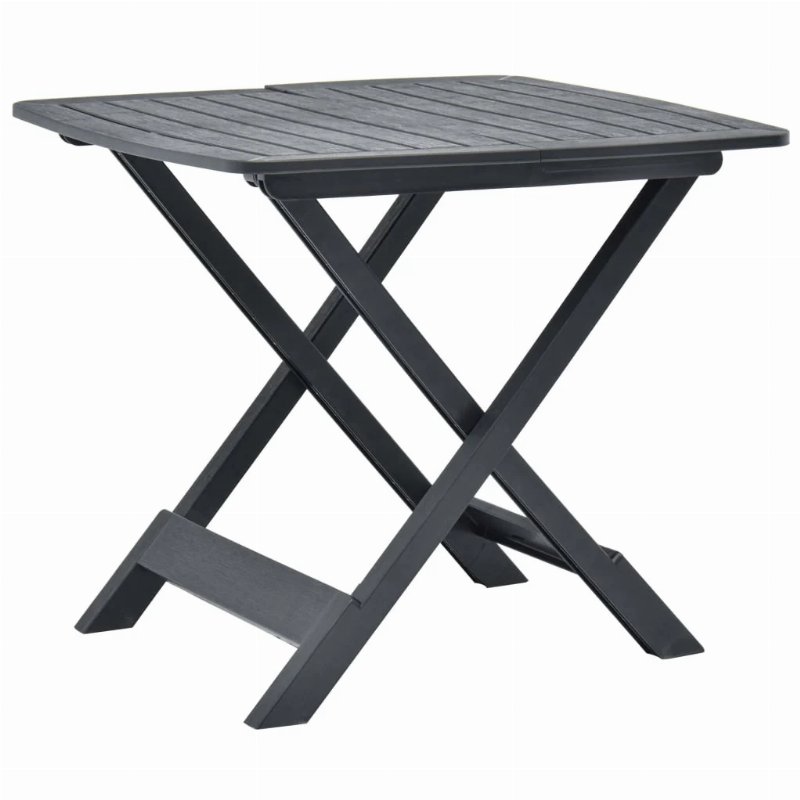 Hkh Mesa De Jardim Dobrável 79X72X70 Cm Plástico - Antracite