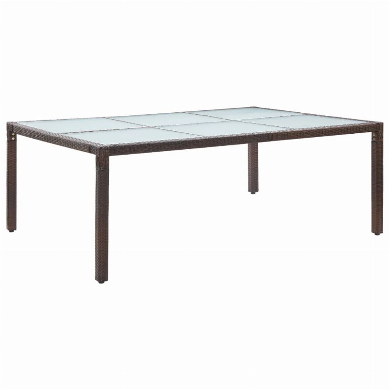 Hkh Mesa De Jantar P/ Exterior 200X150X74 Cm Vime Pe Castanho - Marrom