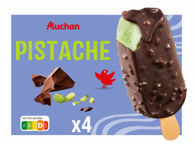 Gelado Palito Auchan Pistachio 4X100 ml