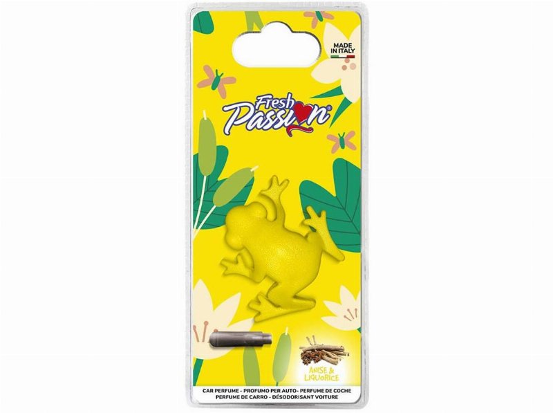 Ambientador Fresh Passion Froggy Amarelo Anis Baunilha