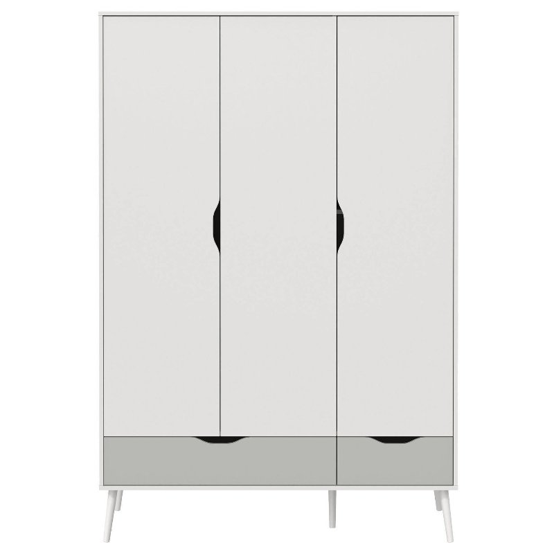 Roupeiro 3 Portas E 2 Gavetas 135X200X540Cm Azul Dream Lourini