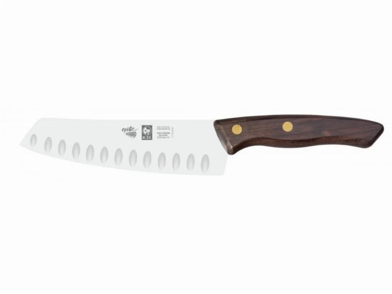 Faca Santoku Icel Cabo Madeira 14Cm