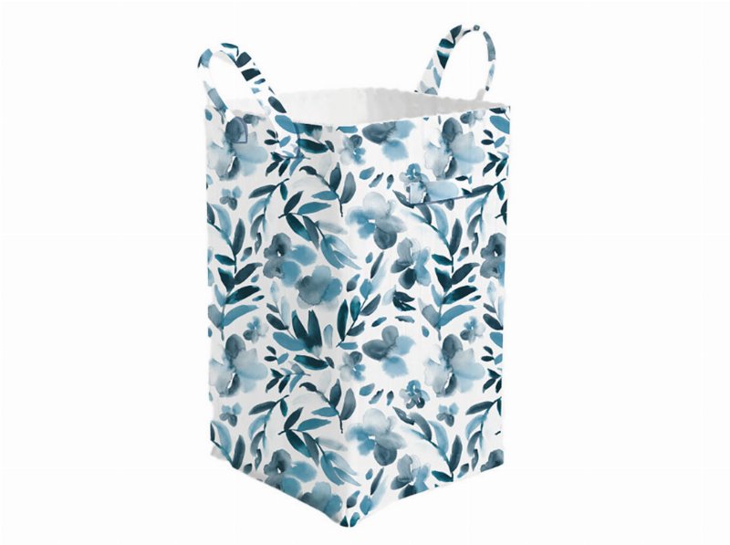 Cesto Roupa Polialgodão Actuel Azul 25X25X40Cm