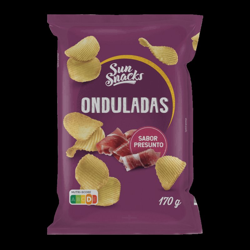 Batatas Fritas Onduladas Com Sabor A Presunto 170 g